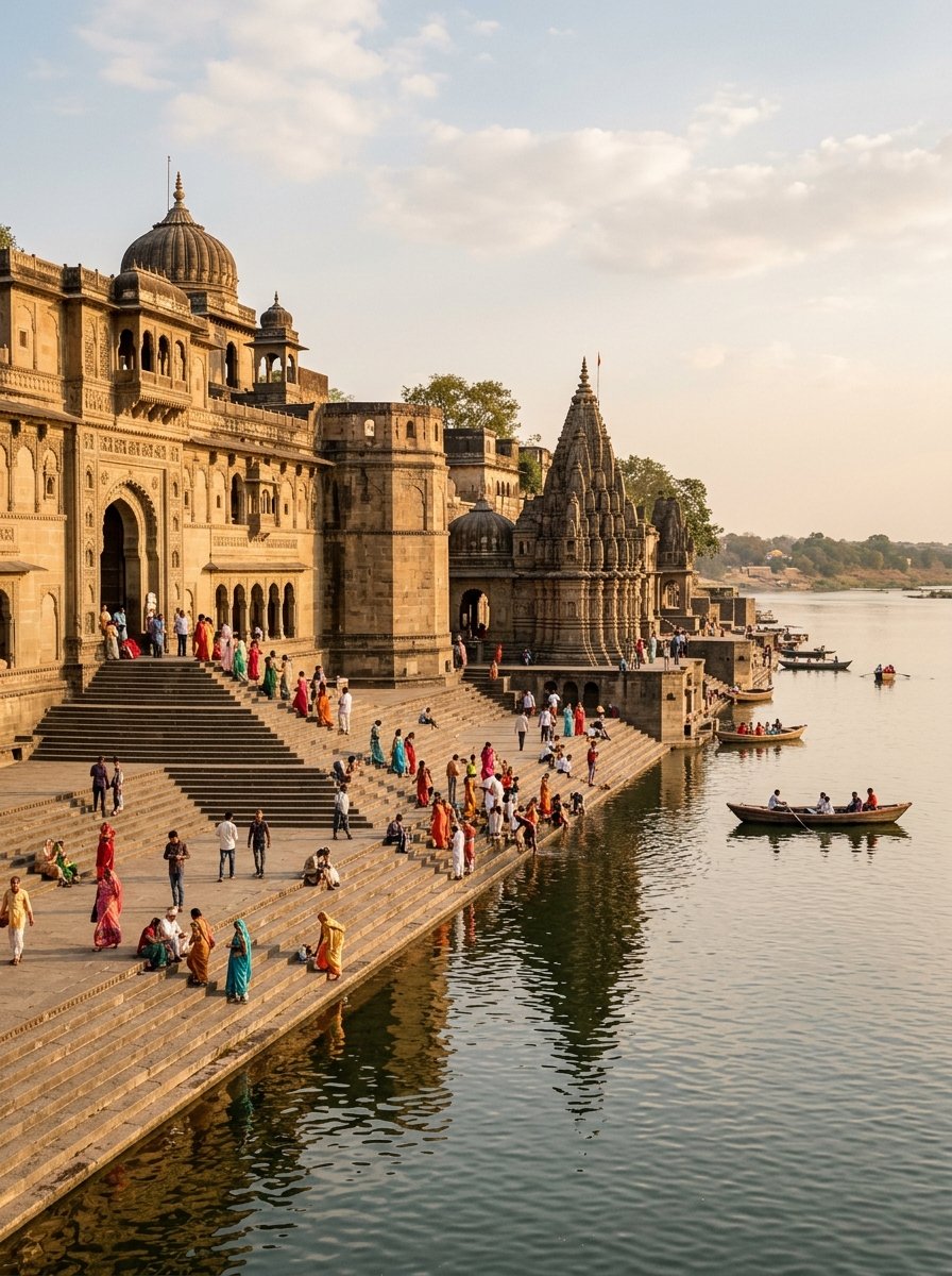 Ahilya Fort Stone Ghats, Maheshwar